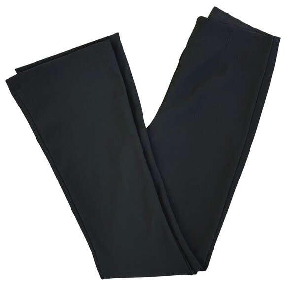 Zara Black Flared Dress Pants Small Stretch Workwear Trousers Polished Look - Picture 5 of 7